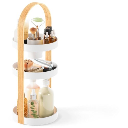 Umbra Leseni organizator za kopalnico v beli in naravni barvi Bellwood - Umbra Cene