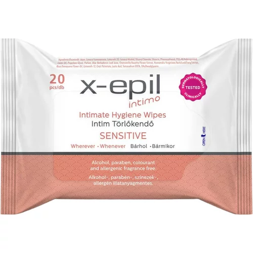 X EPIL Intimo Sensitive - intimni robčki (20 kosov)