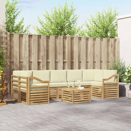  Set vanjskih sofa 8 kom. Bijela i krem Poliester Cene
