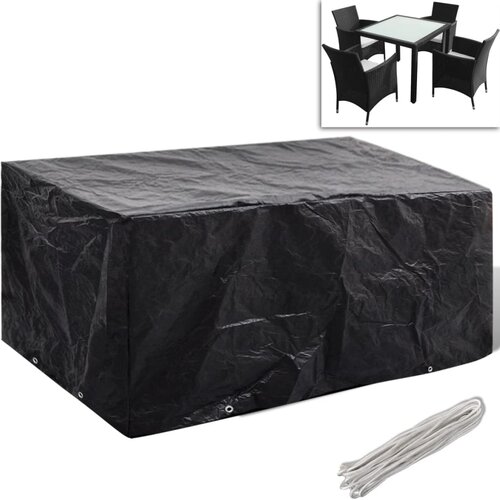Maison Chic Prevleka za zunanjo pohi&amp;scaron;tvo - Pokrivalo za vrtno pohi&amp;scaron;tvo 2 kosa z 8 obročki 180x140 cm, (21795532) Slike