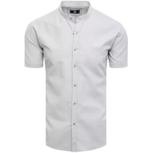 DStreet Light grey Men's Short Sleeve Shirt Cene
