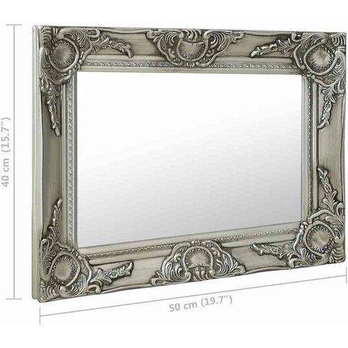  Zidno ogledalo u baroknom stilu 50 x 40 cm srebrno Slike