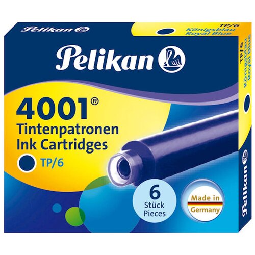 Pelikan tinta za nalivpero patrone kratke pk6 4001 pelikan 301176 plava Cene