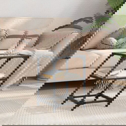 Furnova Klubska mizica s stekleno povr&amp;scaron;ino 30x30x45 cm jeklo, (21914989) Slike