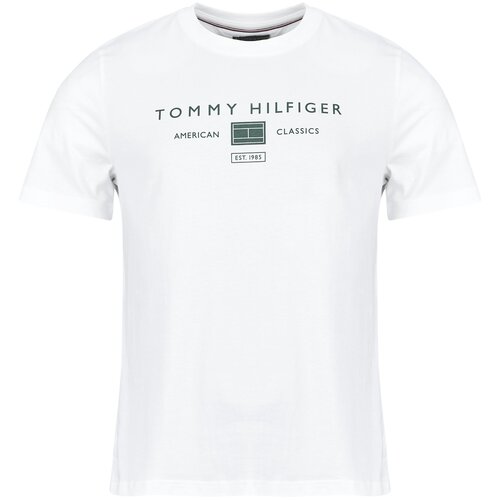 Tommy Hilfiger Majice s kratkimi rokavi BRAND LOVE MONO STACK TEE Bela Cene