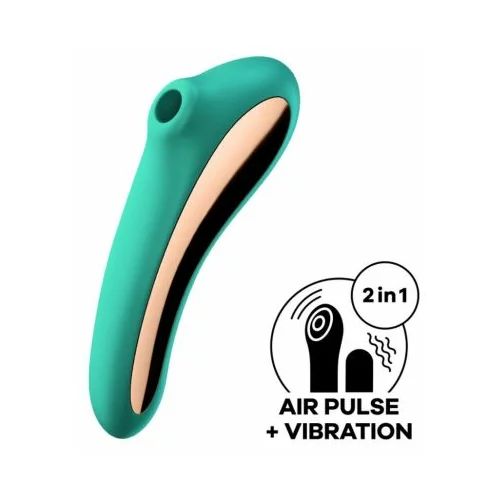 Satisfyer Vibrator - Dual Kiss, zeleni