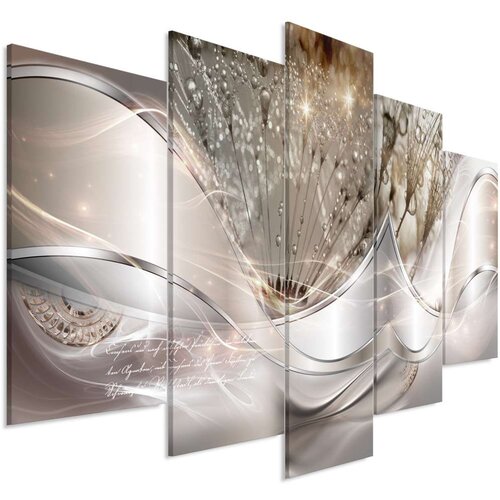  Slika - Modern Dandelions (5 Parts) Beige Wide 225x100 Cene