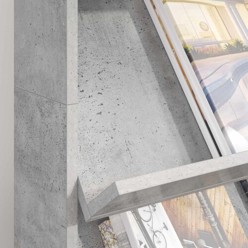  Polica za časopise s policom Betonski sivi 70 x 41 x 126 cm Slike