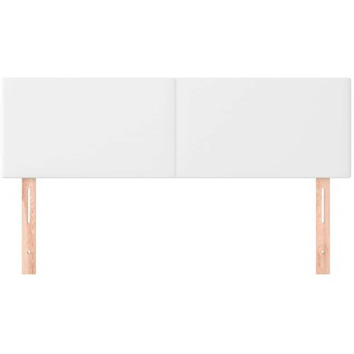  Uzglavlja 2 kom bijela 72 x 5 x 78/88 cm od umjetne kože Slike