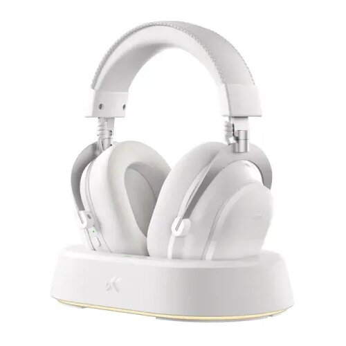 MCHOSE bežične gaming slu&amp;scaron;alice V9 turbo 60mm/Tri-mode/2000mAh/Icy white + charging dock rgb Slike