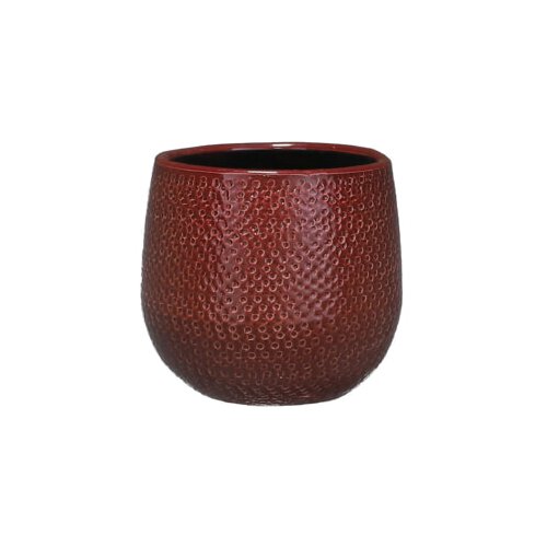 V okrugla tegla za biljke Gabriel (Vanjska dimenzija (&amp;oslash; x V): 14 x 12 cm, Bordo) Slike