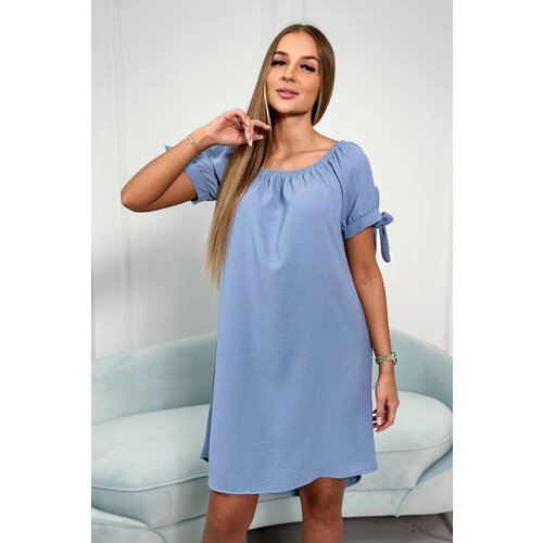Kesi Włoski Dress tied on the sleeves light jeans Slike