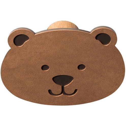 LIND DNA Smeđa željezna zidna kuka Bear Dot Nupo &amp;ndash; Slike