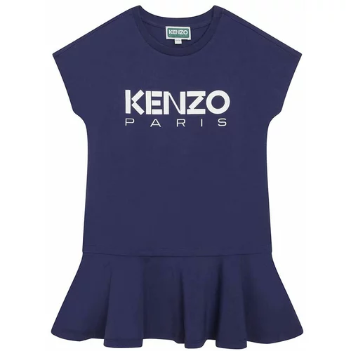 Kenzo Kids Dječja haljina boja: tamno plava, mini, širi se prema dolje