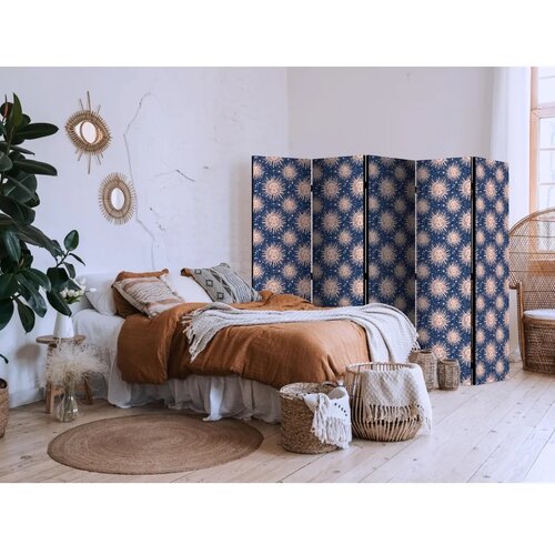  Paravan - Sunny Patterns - Repeating Sun Motif on a Navy Background 225x172 Jednostrani Cene
