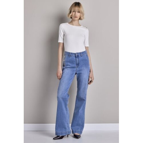 Legendww ženske slim fit farmerke sa flare nogavicama - model 259 Slike