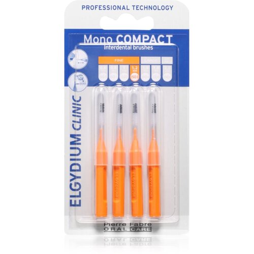 Elgydium Mono Compact medzobna &amp;scaron;četka Orange 4 kos Slike