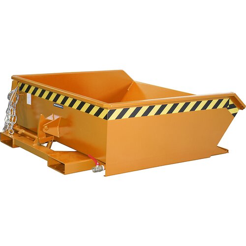 eurokraft pro Mini prekucni zaboj za ostružke, nizka konstrukcija, prostornina 0,46 m³, oranžna RAL 2000 Cene