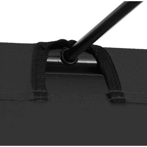  Kreveti za kampiranje 2 kom 180x60x19 cm tkanina i čelik crni Slike