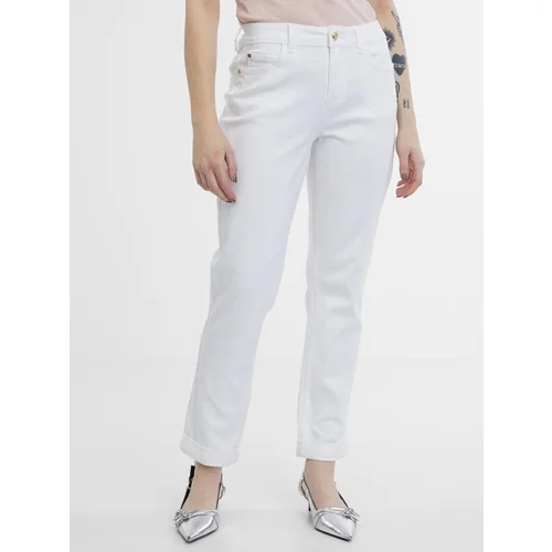 Orsay White Women's Boyfriend Jeans - Womens