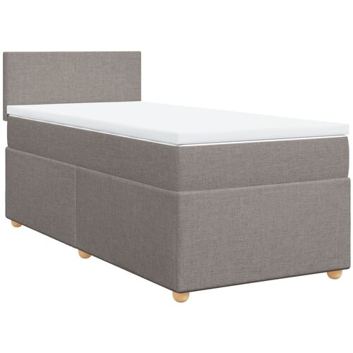 vidaXL Box spring postelja z vzmetnico taupe 100x200 cm blago, (21291991) Cene