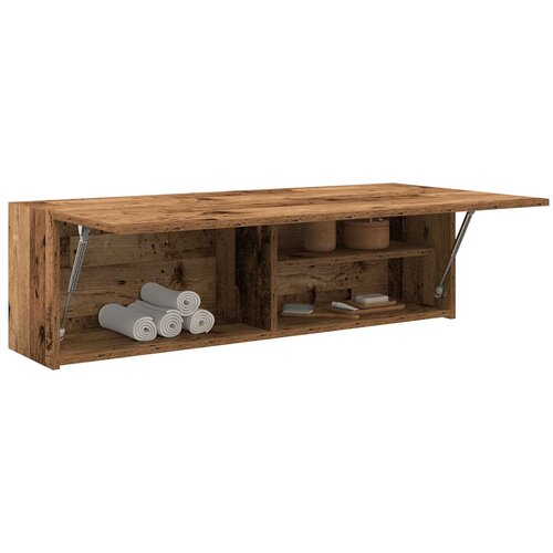vidaXL Kopalniška stenska omarica starinski les 100x25x30 cm inž. les Cene