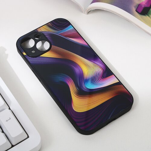 Torbica abstract za iphone 15 6.1 tamno ljubicasta Slike