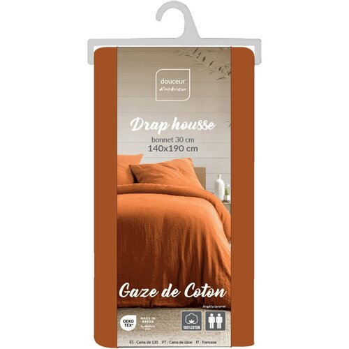 Douceur d int&amp;eacute;rieur Oranžna/rjava rjuha iz muslina 140x190 cm Angelia &amp;ndash; Slike