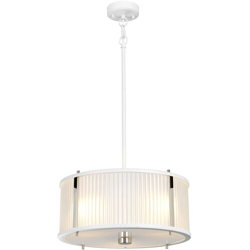 Elstead Lighting Elstead Corona cilindrična obesna svetilka s 3 lučmi, bel polirani nikelj, (22098463) Slike