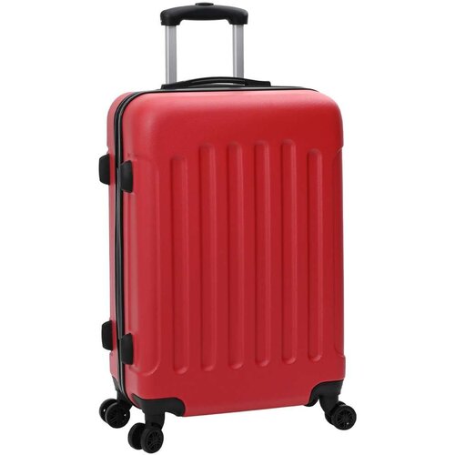 VidaXL Set kovčkov 3 kosi Kovček s trdo lupino Rdeč 20&amp;rdquo; 24&amp;rdquo; 28&amp;rdquo; ABS Slike