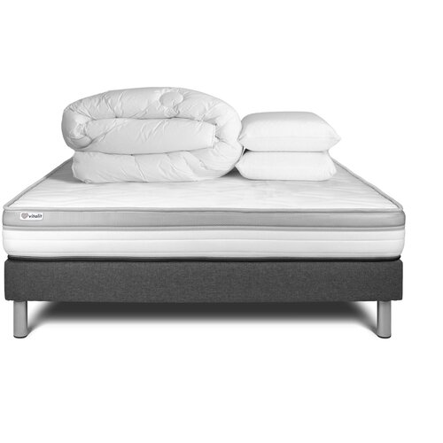 VITALIT Kompletni paket za posteljo - Vzmetnica 160x200 cm + Vzmetni boksi z letvami (komplet) + 2 vzglavnika + Prevleka - Vital Relax, (21613473) Cene