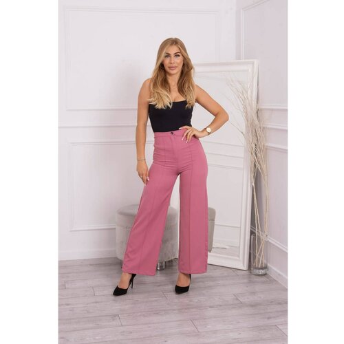 Kesi Pants with a wide leg dark pink Slike