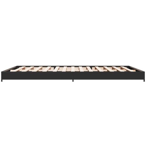 VidaXL Okvir za krevet crni 135x190 cm konstruirano drvo i metal Slike