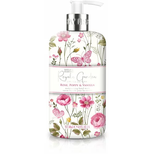 Baylis & Harding royale garden rose, poppy & vanilla dišeče tekoče milo za roke 500 ml
