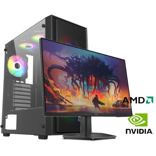  Gaming računar Ryzen 5 5500, 16GB, 512GB, RTX 5060 8GB i Monitor Dell SE2425HG Cijene