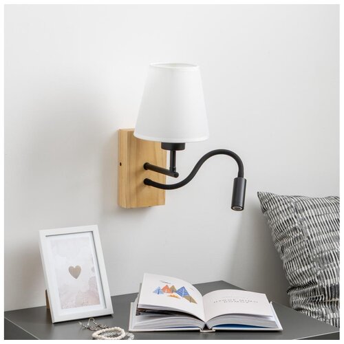  Brilagi - LED zidna lampa NUBILA WOOD 1xE27/25W/230V + LED/3W hrast/bela Cene