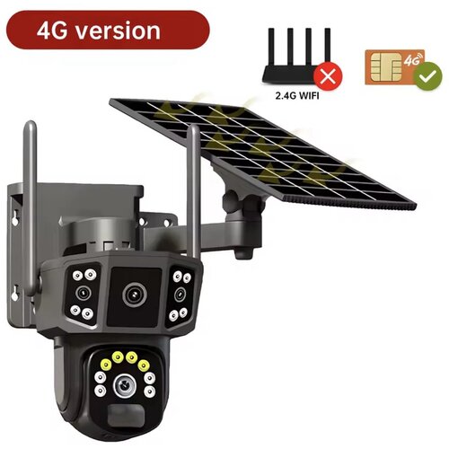  solarna 4G kamera TP21 sa 3 objektiva i ptz &amp;ndash; IP66, aov, V380 pro, MTS/A1/Globaltel Slike