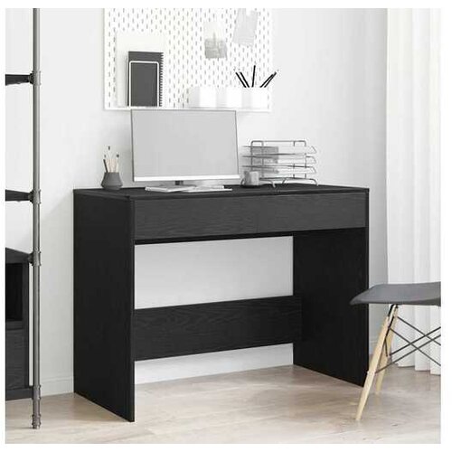 VidaXL Radni stol Crni hrast 101x50x76 5 cm Konstruirano drvo - Crni hrast Slike