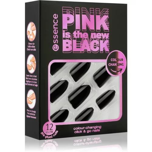 Essence PINK is the new BLACK pH colour changing Umjetni nokti nijansa pH colour changing 12 kom