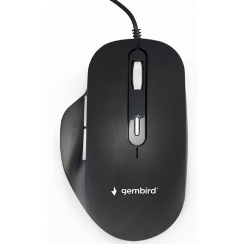 Gembird MUS-6B-02 black, ergonomska mi&amp;scaron;ka Slike