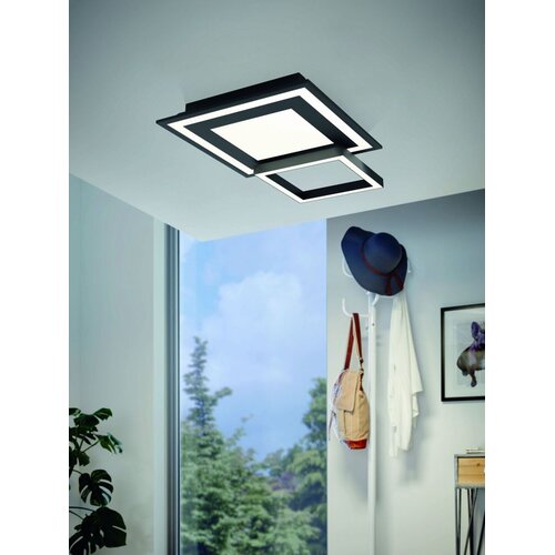 Eglo Savatarila-c stropna/1, led, 20w, 2750lm, rbg-bijela, crna Slike