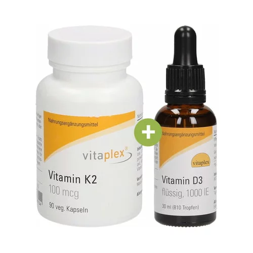Vitaplex vitamin D3 kapljice + Vitamin K2 kapsule