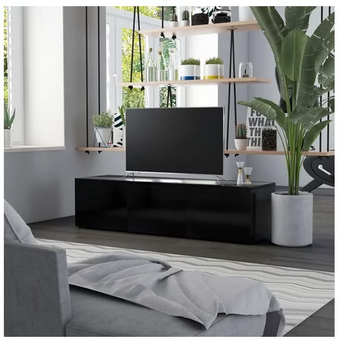  TV omarica črna 120x34x30 cm iverna plošča