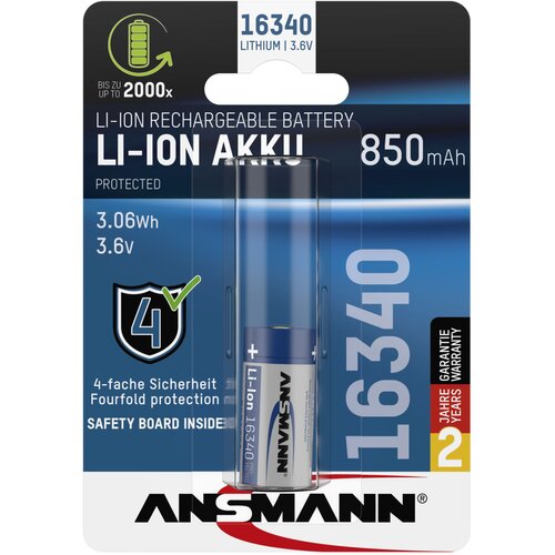 Ansmann 16340 Li-Ion Akku 850mAh 3,6V Standard Version 1300-0017 Cijene