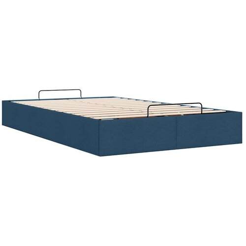 VidaXL Otomanski okvir kreveta bez madraca plavi 120x200 cm od tkanine Slike