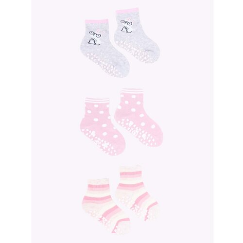 Yoclub čarape za devojčice Cotton Anti Slip ABS Patterns Colours 3-pack SKA-0109G-AA3A-003 Slike