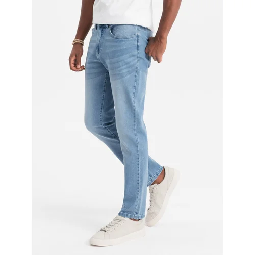 Ombre Men's denim pants SLIM FIT - light blue