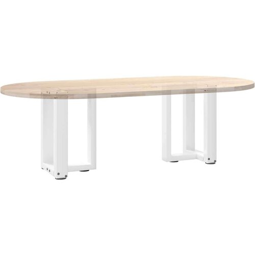  Noge za stolić T-oblika 2 kom bijele 38x25x(42-43) cm čelik Slike