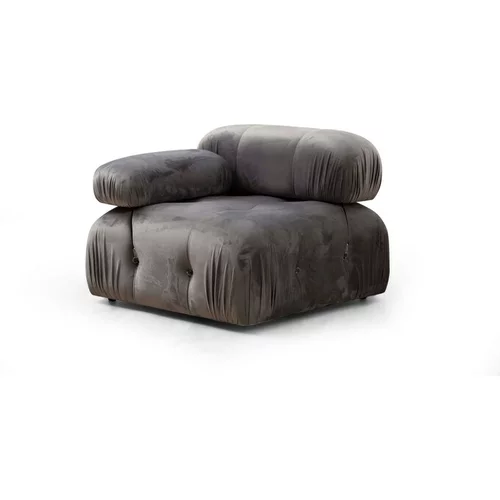 Atelier Del Sofa Temno siva žametna modularna sedežna garnitura (levi kot) Bubble –