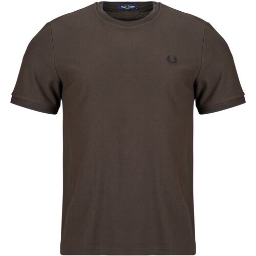 Fred Perry TRIM DETAIL CREPE PIQUE TSHIRT Smeđa Slike